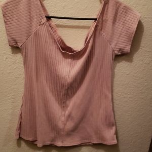 Textured Off Shoulder Tee